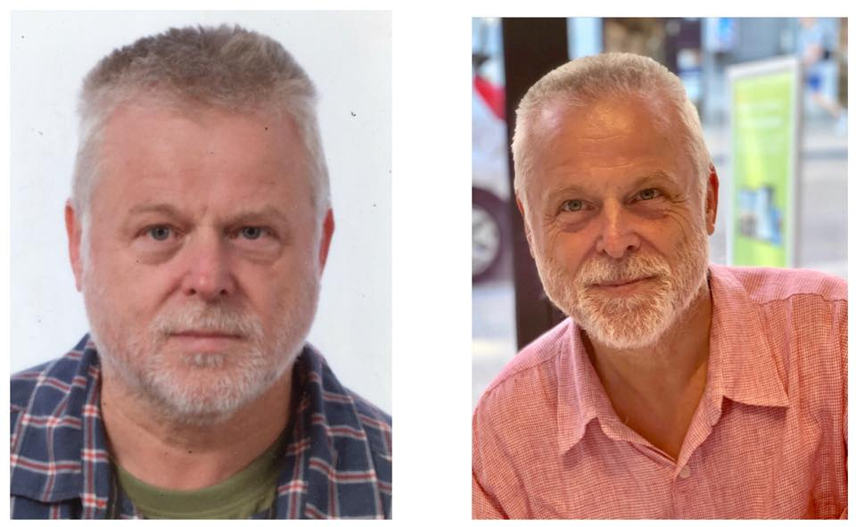 Voor en na foto van Karel, die een opmerkelijke transformatie heeft ondergaan.